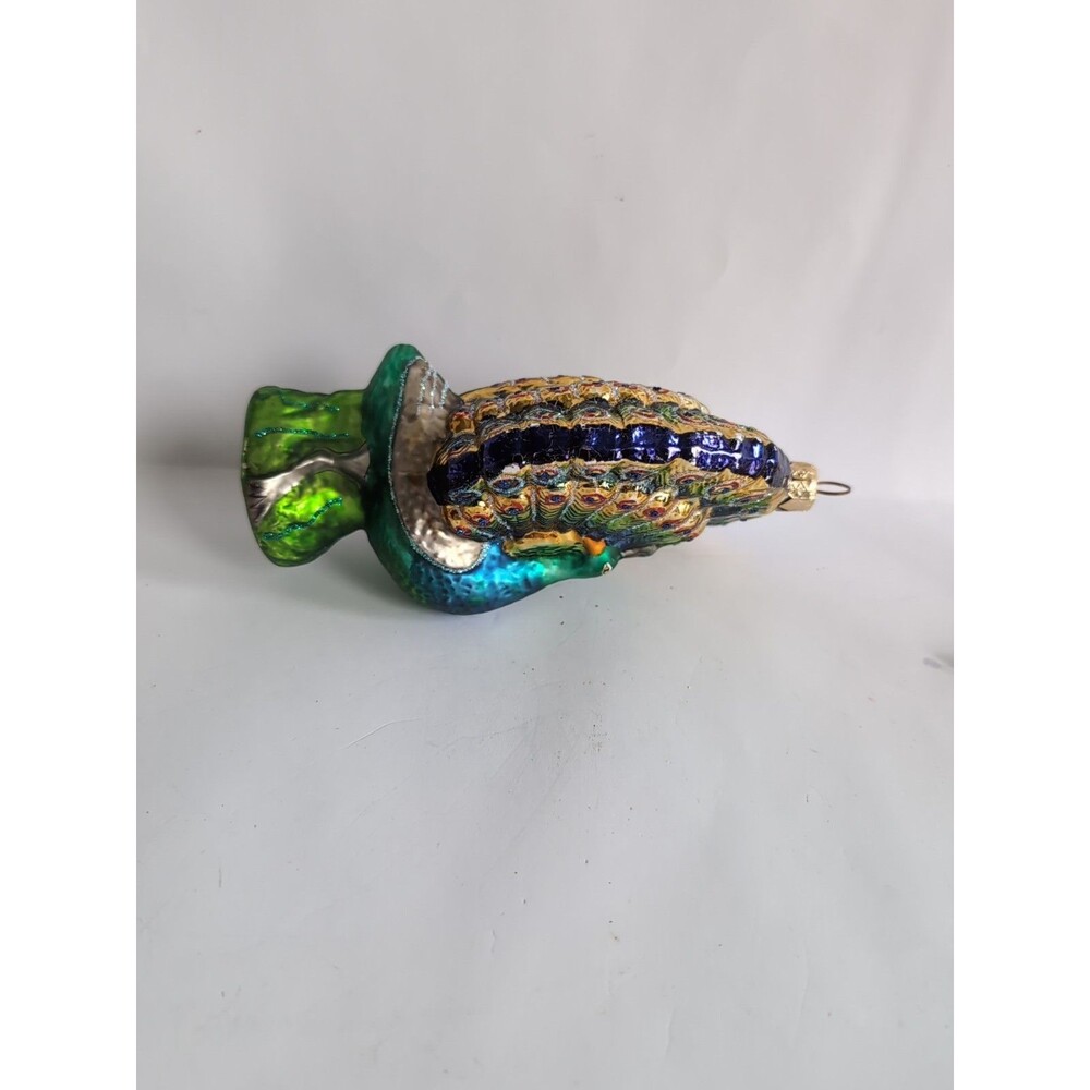 Kurt Adler Peacock Bird Christmas Ornament Mercury Glass Vintage - Picture 4 of 5